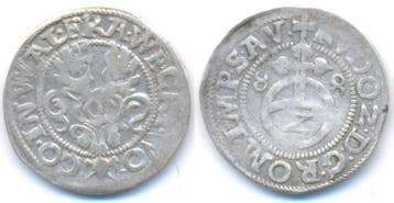 1/2 Batzen 1588 Waldeck Grafschaft:, Verzenden