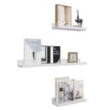 Set van 3 Zwevende Wandplanken – MDF Wit Wandrek Opslag, Huis en Inrichting, Kasten | Wandmeubels, Verzenden, Nieuw