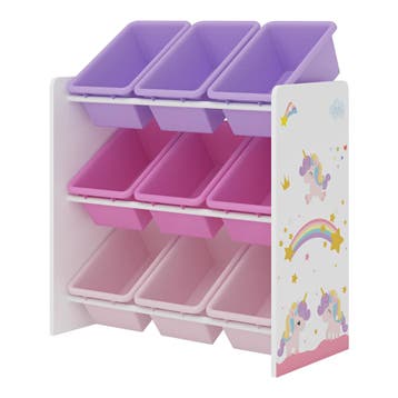 [en.casa] Kinderrek Muxía speelgoedkast 60x62x26,5 cm eenhoo, Verzenden, Nieuw