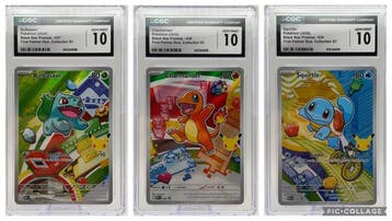 Pokémon - 3 Graded card - Bulbasaur, Charmander, Squirtle, Nieuw