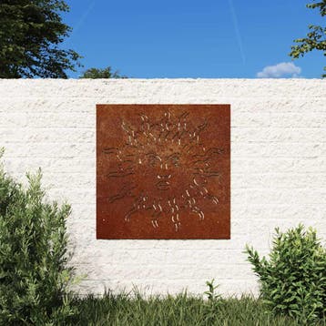vidaXL Wanddecoratie tuin zonontwerp 55x55 cm cortenstaal, Verzenden, Nieuw