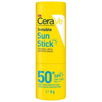 CeraVe Invisible Sunscreen Stick SPF50+ - 8g, Ophalen of Verzenden, Nieuw, Overige typen