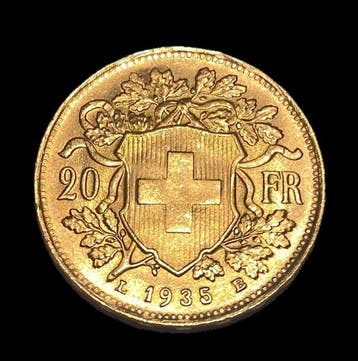 Zwitserland, Bern 20 Francs 1935
