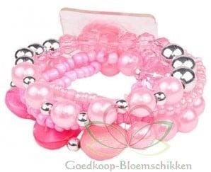 Corsage Polscorsage-armband Potpourri Roze Handmade, Ophalen of Verzenden, Nieuw