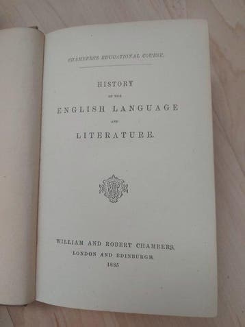 Chambeers - History of the English Language and Literature -