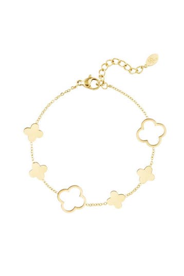 Goudlief Armband klavertjes (Charme armbanden, Armbanden), Verzenden, Nieuw, Zilver, Overige materialen