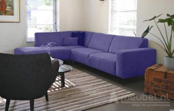Hoekbank Maarssen - hoekbanken - Paars, Nieuw, 150 cm of meer, Stof, 250 tot 300 cm