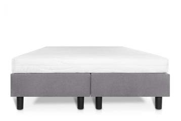 Boxspring Student Basic Lichtgrijs Comfort Foam - Matras, Verzenden, Nieuw, Modern
