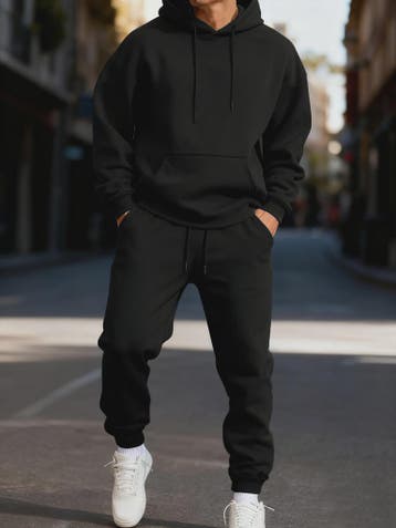 Unisex Fleece Hoodie Set - Casual Sportkleding voor Heren &, Verzenden, Nieuw