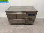 RVS Rubbens Koelwerkbank 4 Laden 132 cm 230V Horeca, Ophalen of Verzenden, Gebruikt