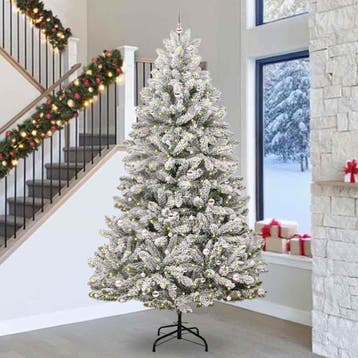 vidaXL Kunstkerstboom 300 cm 300 LEDs Warmwit PVC en staal, Verzenden, Nieuw