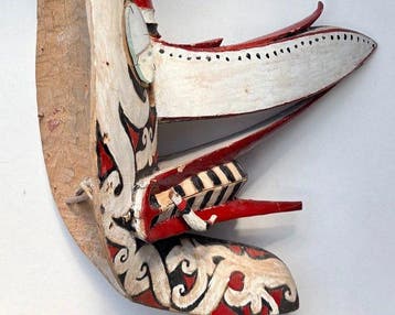 Dayak-masker (Hudoq-masker) - Hout en spiegelglas -, Antiek en Kunst, Kunst | Niet-Westerse kunst