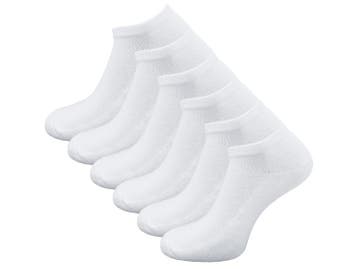 6 paar Badstof sneakersokken - SQOTTON® - Wit, Kleding | Heren, Verzenden, Nieuw