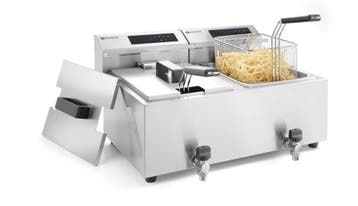 Hendi Profi Line Digitale Friteuse Met Aftapkraan | 2x8L | 2, Ophalen of Verzenden, Nieuw in verpakking