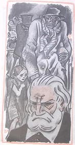 Victor Hugo op spotprent (lijst optie, Lithos), Verzenden