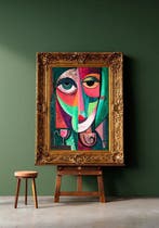 E. Pérez Lezcano - “Rostro en Contemplación” XL (No Reserve), Antiek en Kunst, Kunst | Schilderijen | Modern