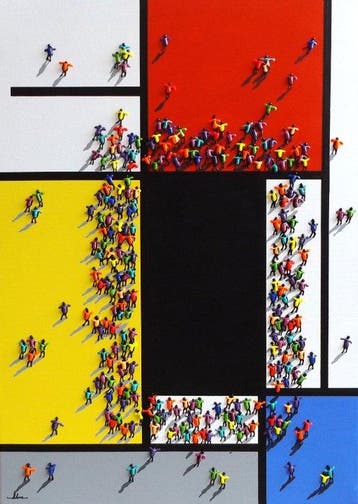 Alicja Ressa Alre - Crowd 3D no.092, Antiek en Kunst
