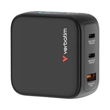 Reisoplader | Verbatim | Mini GaN Charger | Type A, C en G |, Verzenden, Nieuw