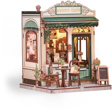 CuteBee Miniatuurhuisje Sunny Café – Houten 3D Puzzel DIY, Verzenden, Nieuw