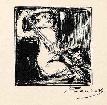 Gaetano Previati (1852–1920) - Studio per figura decorativa