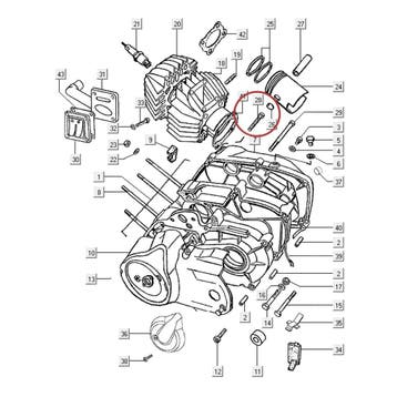 Tomos Inbusbout M6x25 carterdeksel / koppelingsdeksel / v..., Ophalen of Verzenden, Nieuw, Kramp