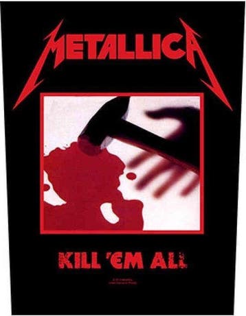 Metallica - Kill Em All - Rugpatch officiële merchandise, Ophalen of Verzenden, Nieuw, Kleding