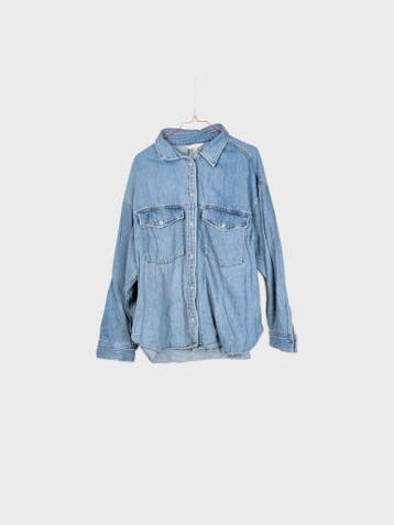 H&M Casual Shirt Heren maat M Blauw Vintage, Ophalen of Verzenden, Nieuw