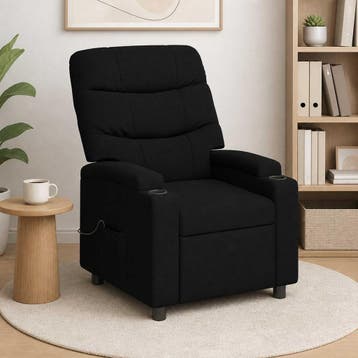 vidaXL Massage-relaxstoel Zwart 75 x 93 x 102 cm Stof, Verzenden, Nieuw