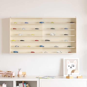 vidaXL Muurdisplaykast met plank Beige 100 x 8,5 x 54 cm, Huis en Inrichting, Woonaccessoires | Wandplanken en Boekenplanken, Verzenden