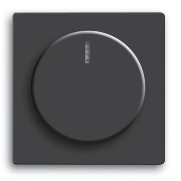 Busch-Jaeger Future Linear draaiknop dimmer MAT Zwart, Nieuw, Stopcontact