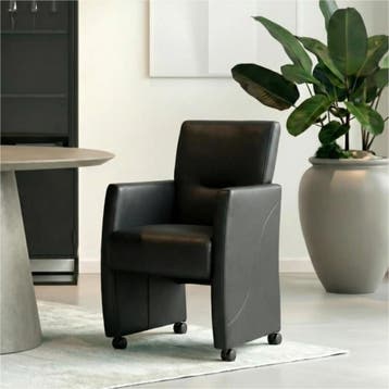 Set van 8 Leren eetkamerstoelen Pleasure - Toledo Pacific, Ophalen of Verzenden, Nieuw, Leer