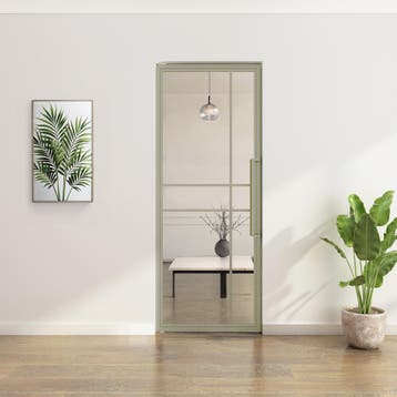 Stalen Taatsdeur Kiezelgrijs 6 Vlaks Helder glas Luxe design, Minder dan 80 cm, Overige typen, Nieuw, Metaal
