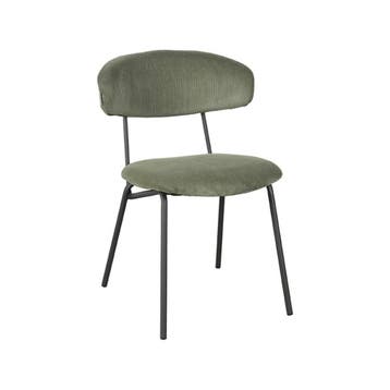 Stoel Zack | Forest | Ribcord | Zwart Metalen Frame | 2, Verzenden, Nieuw in verpakking
