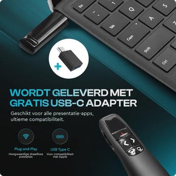 Draadloze Presenter - Presentatie klikker - Wireless, Ophalen of Verzenden, Zo goed als nieuw