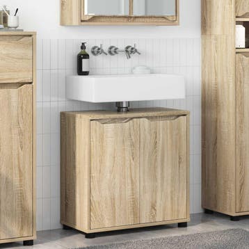 vidaXL Badkamer wastafelkast Sonoma Eiken 60 x 30 x 60 cm, Verzenden, Nieuw