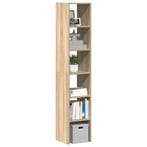 vidaXL Boekenkasten 2 st 30x30x80 cm bewerkt hout sonoma, Huis en Inrichting, Kasten | Overige, Verzenden, Nieuw