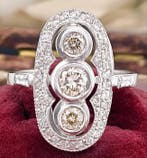 Ring Platina Diamant (Natuurlijk) - Diamant, Sieraden, Tassen en Uiterlijk, Ringen, Nieuw