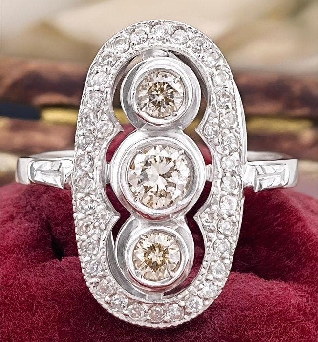 Ring Platina Diamant (Natuurlijk) - Diamant, Sieraden, Tassen en Uiterlijk, Ringen