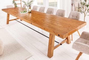 Massieve eettafel FINCA 300cm vintage bruin gerecycled, Ophalen of Verzenden, Nieuw