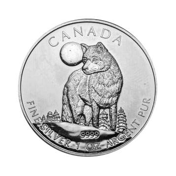 Zilveren Canada Wildlife Wolf munt 2011 1 troy ounce, Verzenden