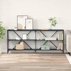 vidaXL Wandtafel met plank Zwart Eiken 180 x 30 x 75 cm, Verzenden, Nieuw, Hout, 60 cm of meer