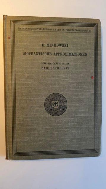 Hermann Minkowski - Diophantische Approximationen. Eine
