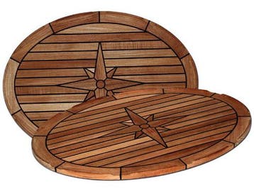Los Teak Tafelblad Ellips, Watersport en Boten, Ophalen of Verzenden, Nieuw