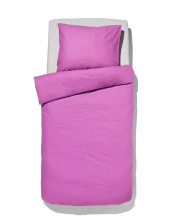 HEMA Dekbedovertrek 140x200/220cm zacht katoen violet, Verzenden, Nieuw