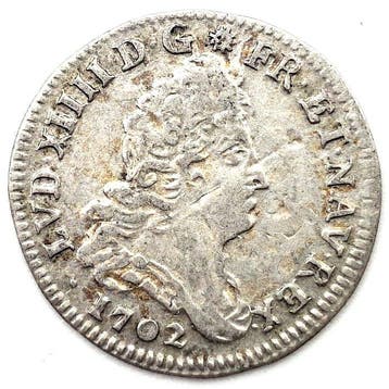 Frankrijk. Louis XIV (1643-1715). 5 Sols 1702-D, Lyon
