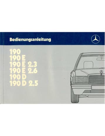 1986 MERCEDES BENZ 190 INSTRUCTIEBOEKJE DUITS, Auto diversen, Handleidingen en Instructieboekjes