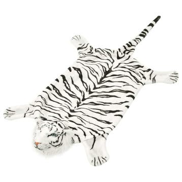 vidaXL Tijgervloerkleed pluche 144 cm wit, Verzenden, Nieuw, Wit