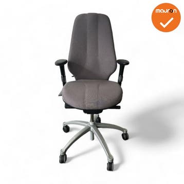 RH Logic 400 - beige stoffering  - Zilvergrijs voetkruis, Werkplek, Ophalen of Verzenden, Gebruikt, Stoel