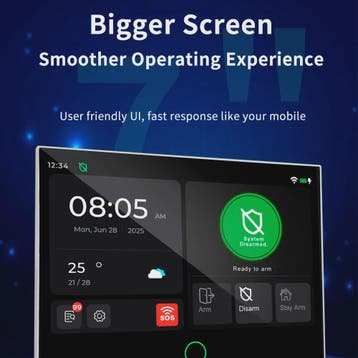 Kerui Alarmsysteem met 7-inch Touchscreen, 4G WiFi en Tuya S, Verzenden, Nieuw