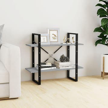 vidaXL Boekenkast met 2 schappen 80x30x70 cm bewerkt hout, Verzenden, Nieuw, 50 tot 100 cm, Minder dan 100 cm